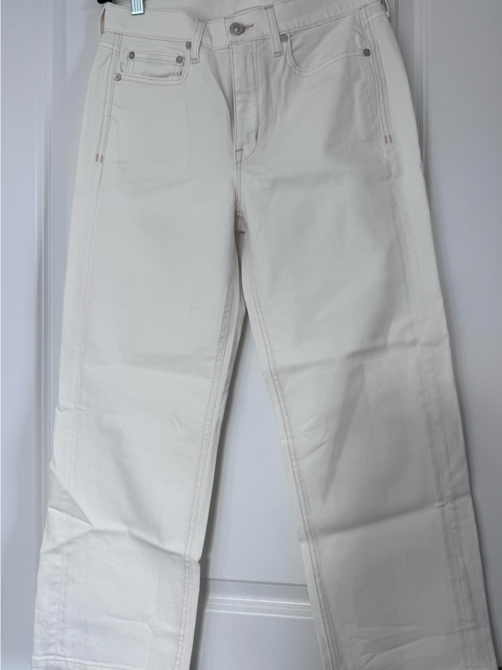 AYR Off-White Straight-Leg Jeans